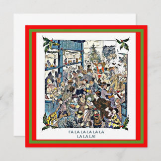 Carte Funny Toy Store Chaos Vintage Noël Père Noël copie