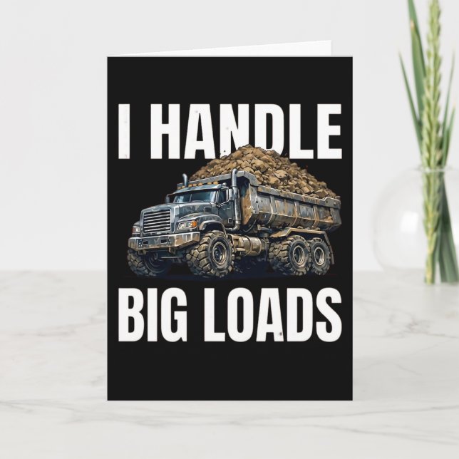 Carte Funny Truck Driver I Handle Big Loads Blue Collar (Devant)