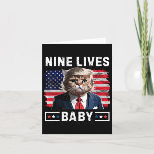 Carte Funny Trump Cat 9 Lives Baby Funny Vote For Trump