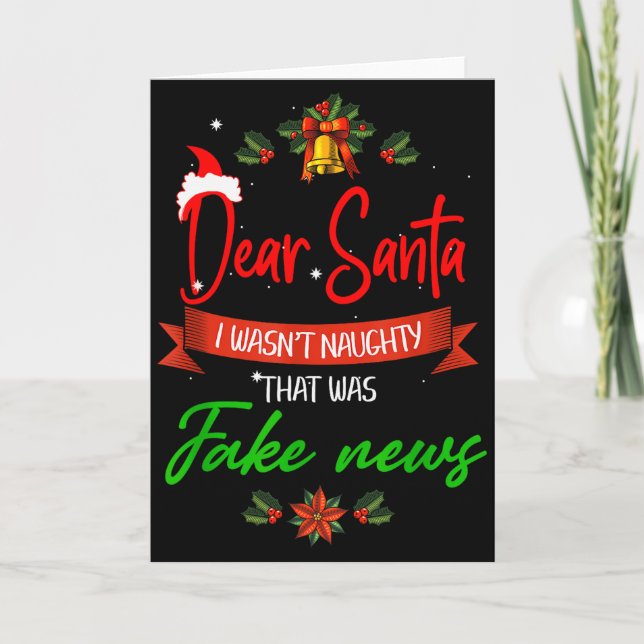 Carte Funny Trump Christmas Pajamas Fake News  (Devant)