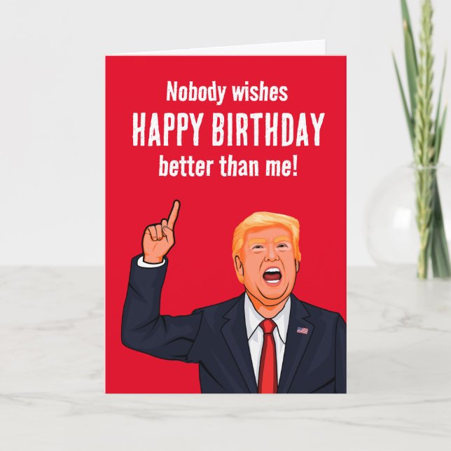 Carte Funny Trump Joyeux anniversaire (Devant)