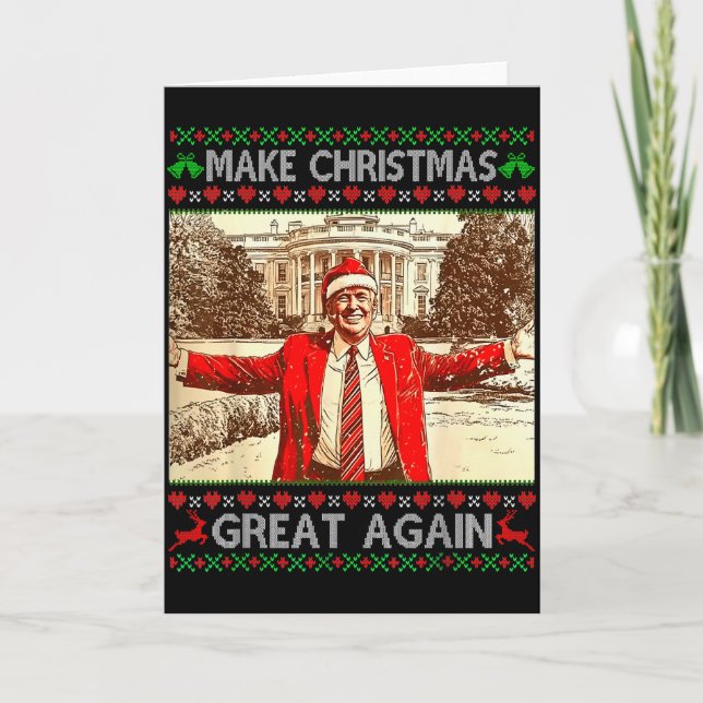 Carte Funny Trump Make Christmas Great Again Xmas Family (Devant)