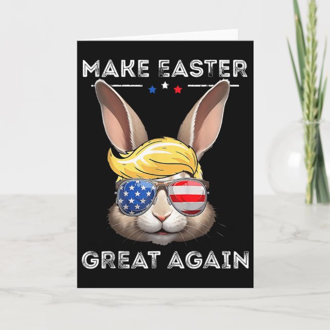 Carte Funny Trump Make Easter Great Again Bunny Hunt Egg (Devant)