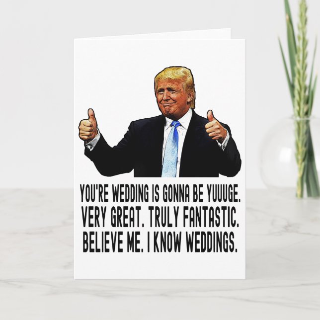 Carte Funny Trump Mariage Card, Funny Mariage Card (Devant)
