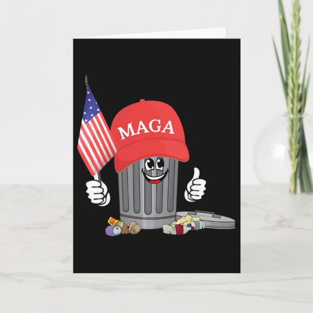 Carte Funny Trump Mega Garge Can Cartoon Character Ameri (Devant)