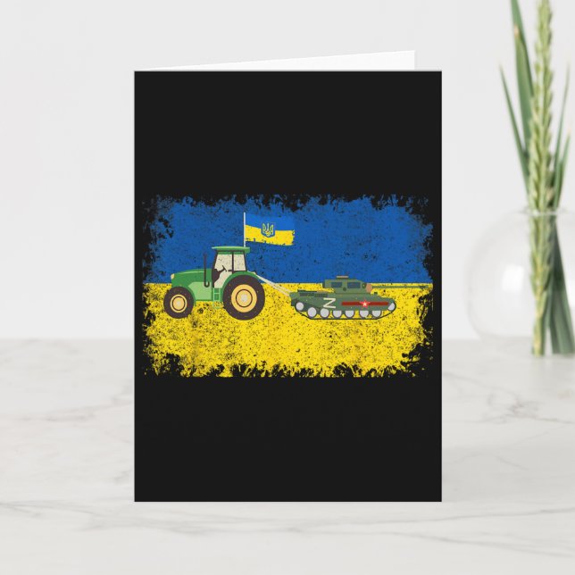 Carte Funny Ukrainian Farmer Steals Tank Meme I Stand Wi (Devant)