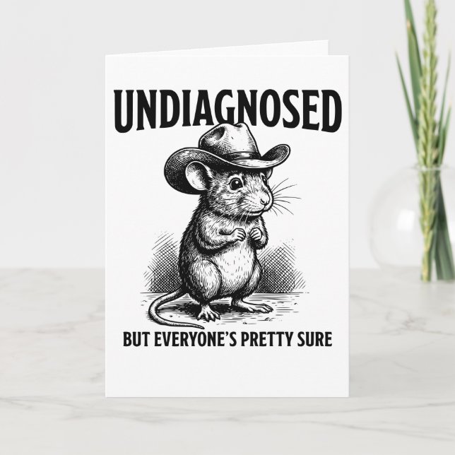 Carte Funny Undiagnosed Everyone’s Pretty Sure Western (Devant)
