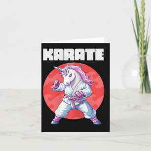Carte Funny Unicorn Karate Kid - Femmes Arts Martiaux Fi