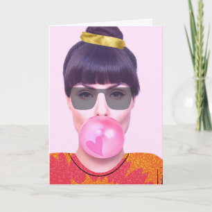Carte Funny Valentine Dame Cool Chewing Gum
