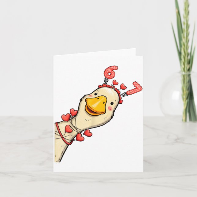 Carte Funny Valentine Oie 6 7 Six Seven Meme Corresponda (Devant)