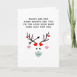 Carte Funny Valentines Day 2021 Love Deer Poem