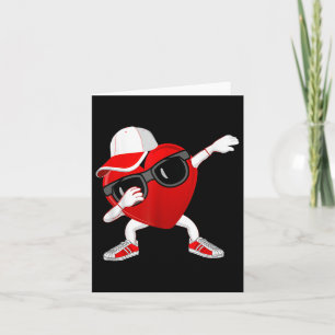 Carte Funny Valentines Day Dabbing Coeur pour enfants Ad