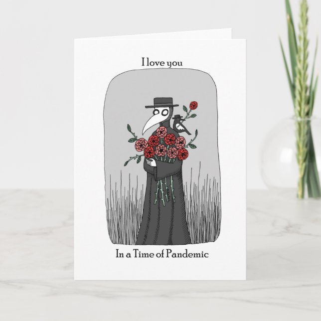 Carte Funny Valentine's Day Plague Doctor Coronavirus (Devant)