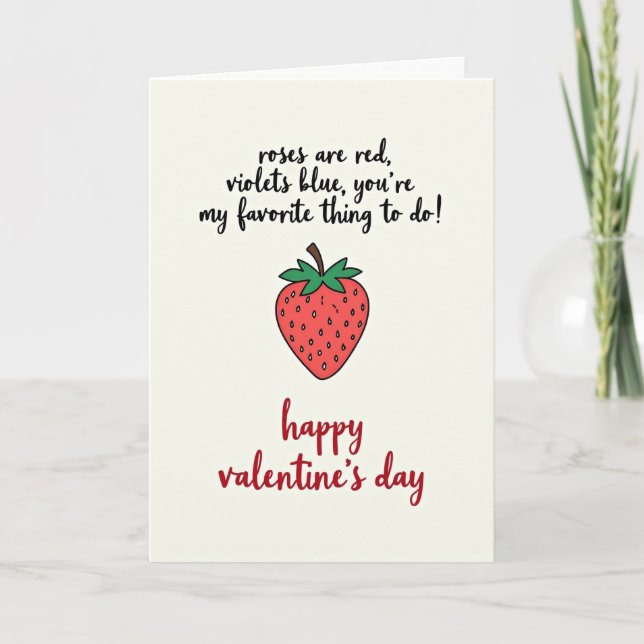 Carte Funny Valentines Love Poem Card (Devant)