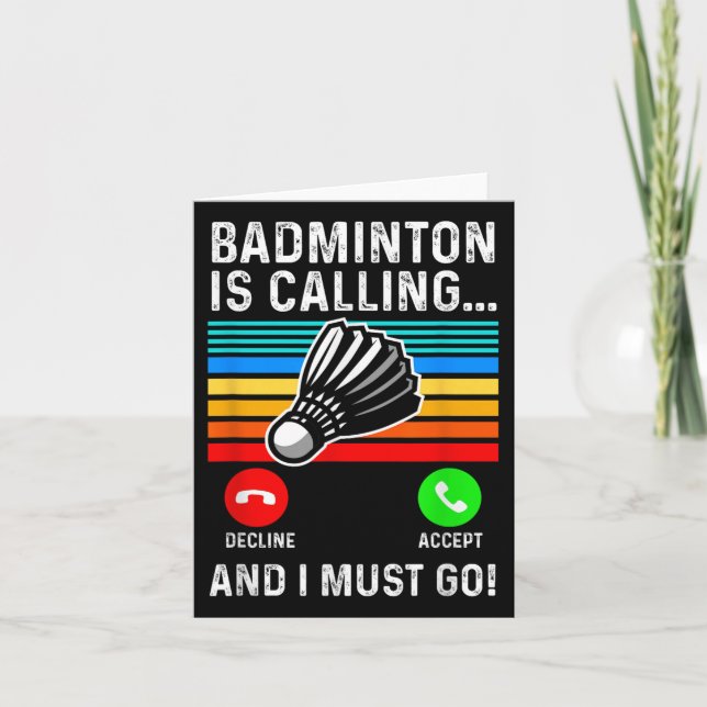 Carte Funny Volant de badminton de Pickleball (Devant)