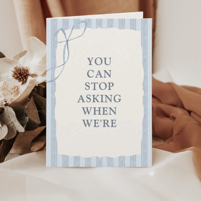 Carte Funny Watercolor Pregnancy Announcement (Créateur téléchargé)