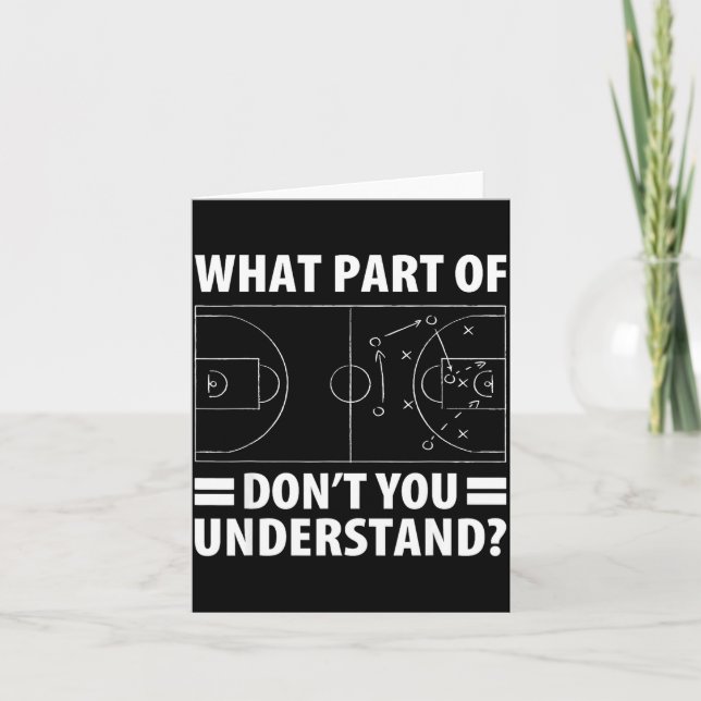 Carte Funny What Part Of Basketball Don't You Understand (Devant)