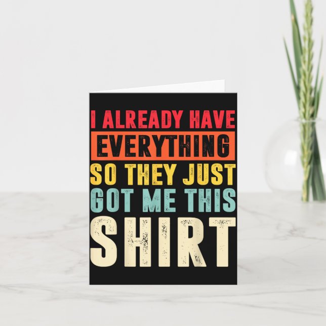 Carte Funny Who Has Everything For Adults Under 15 20  (Devant)