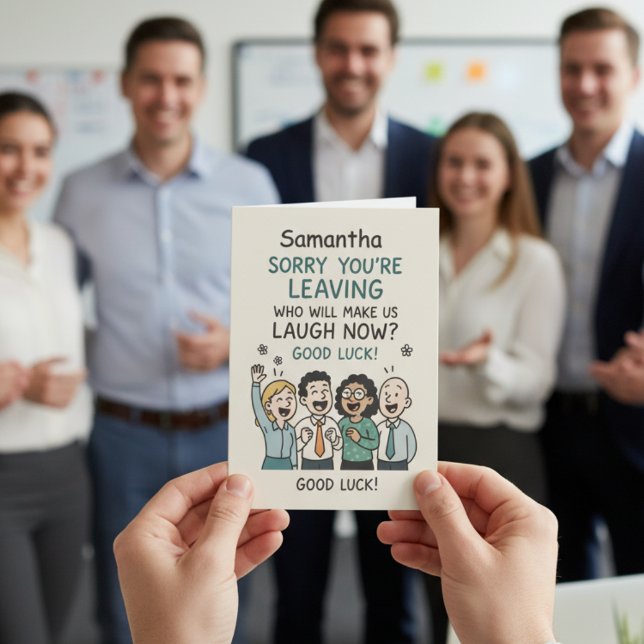 Carte Funny Work Friend Goodbye Colleague Leaving (Créateur téléchargé)