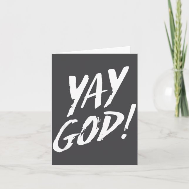 Carte Funny Yay God Graphic Jesus Christian Religion Gif (Devant)