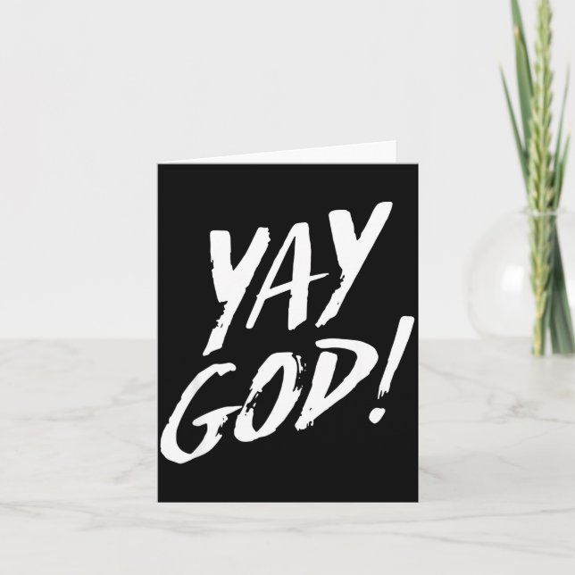 Carte Funny Yay God Graphic Jesus Christian Religion Gif (Devant)