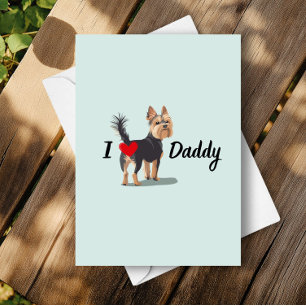 Carte Funny Yorkshire Terrier Dog Bum Fête des pères But