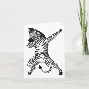 Carte Funny Zebra Dab Dabbing Zoo Afrique Safari Animal 