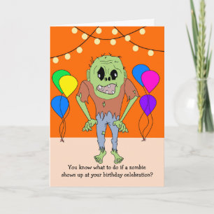 Carte Funny Zombie Birthday Card