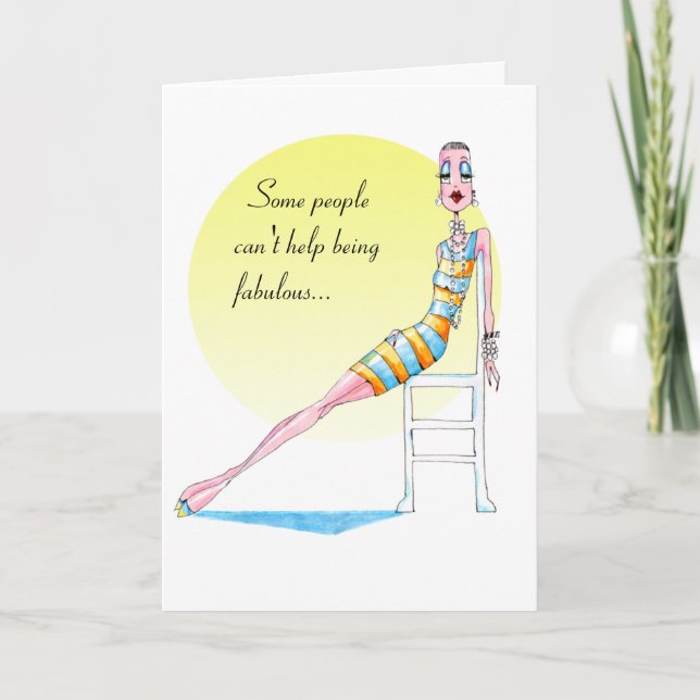 Carte #Funnywomenanniversaire #funnycardsforwomen (Devant)