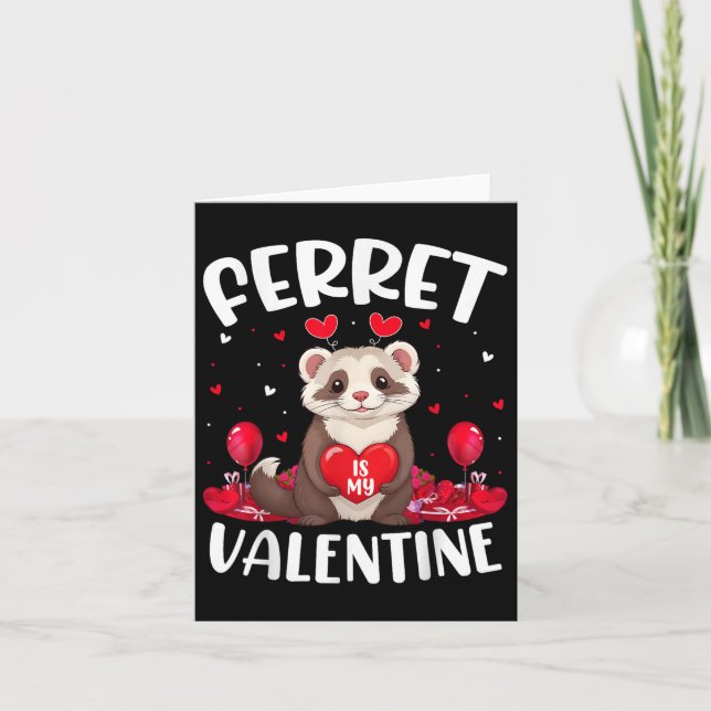 Carte Furet est mon amant de la Saint-Valentin Furet cœu (Devant)