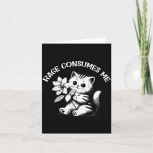 Carte Fureur de fleurs de chat Consomme Drôle de dicton