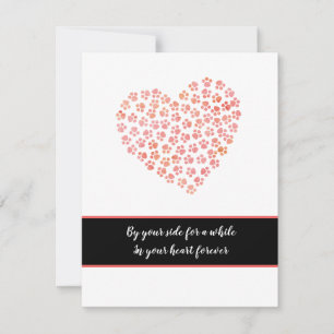 Carte Furry Pet Chien Chat Sympathie Préoccupation Pâtes