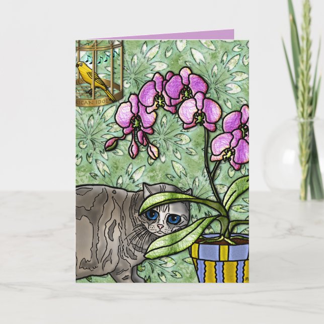 Carte Fuschia, Kitty&Tweet (carte) (Devant)