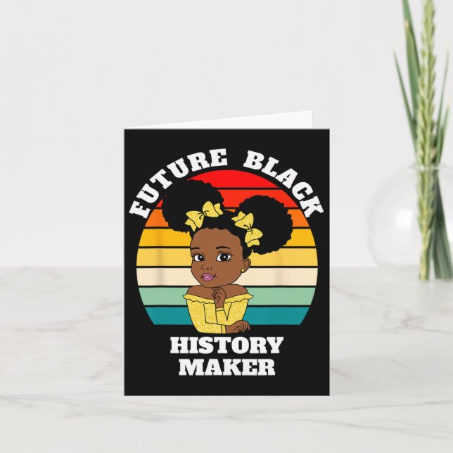Carte Futur Black History Maker JunetDix Hbcu Afro Gi (Devant)