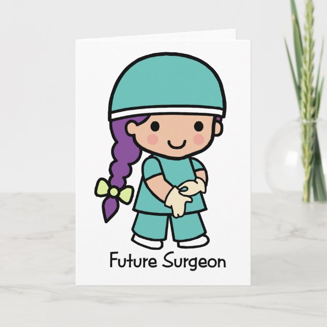 Carte Futur chirurgien - Fille (Devant)