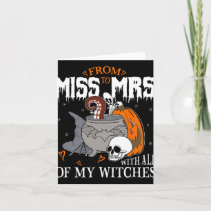 Carte Futur de la mariée Mme Witchy Mariage gothique Bac