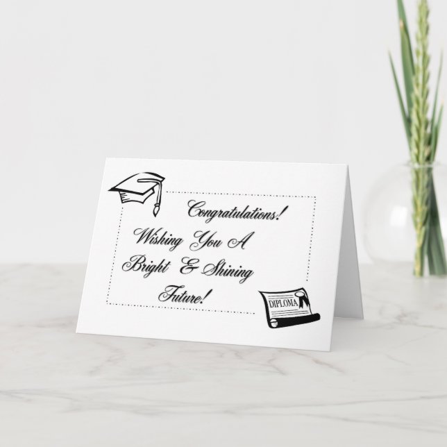 Carte Futur diplômé brillant (Devant)