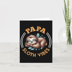 Carte Futur Père Papa Paresseux Vibes Drôle Futur Papa