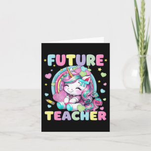 Carte Futur professeur de licorne mignonne Création de c