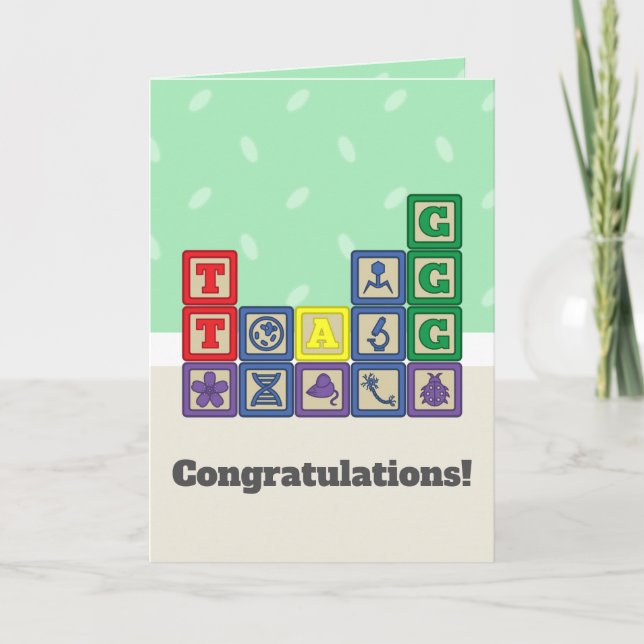 Carte Future Biologist's Blocks Greeting Card (Devant)