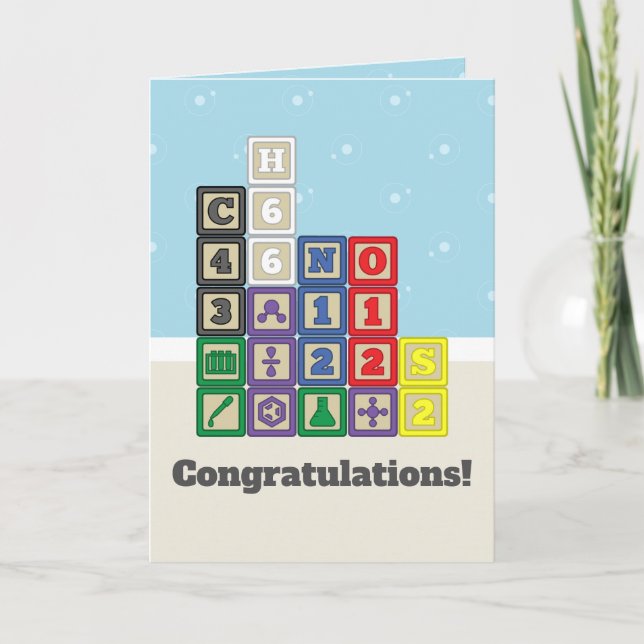 Carte Future Chemist's Blocks Greeting Card (Devant)