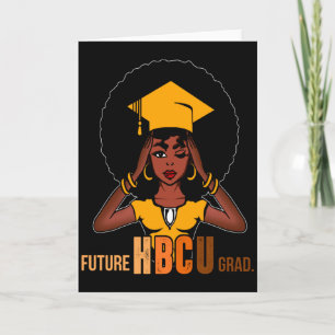 Carte Future diplômé Hbcu Histoire Fille noire étudiante