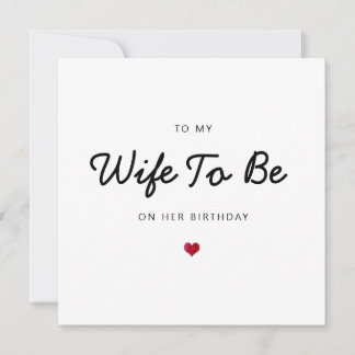 Carte future femme coeur romantique simple heureux anniv