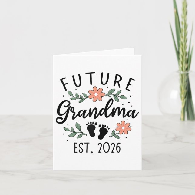 Carte Future Grand-mère 2026 Annonce de grossesse pour G (Devant)