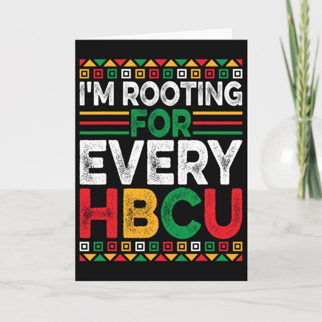 Carte Future Hbcu Mois de l'histoire des Noirs Je soutie (Devant)