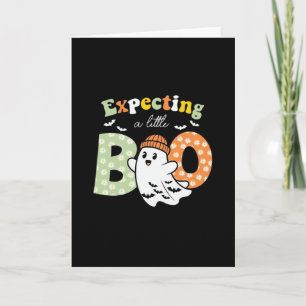 Carte Future maman enceinte Little Boo drôle Halloween D