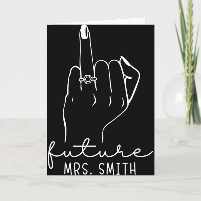 Carte Future Mrs. Smith New Bridal To Be Fiance Bachelor (Devant)