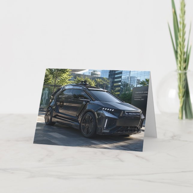 Carte Futuristic AI Security Vehicle  (Devant)