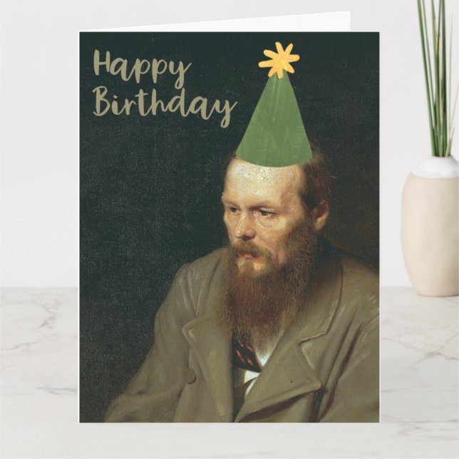 Carte Fyodor Dostoevsky Dit Joyeux Anniversaire ! (Devant)