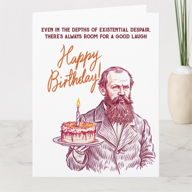 Carte Fyodor Dostoevsky - Joyeux anniversaire (Devant)